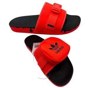 Adidas Originals Womens US Size 11 Pouchylette Slides Sandals ~ Solar Orange NWT